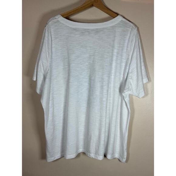 Alison Daley Women’s Top Plus Size 2X Slub Knit Cotton Blend Lightweight Print - Picture 5 of 6